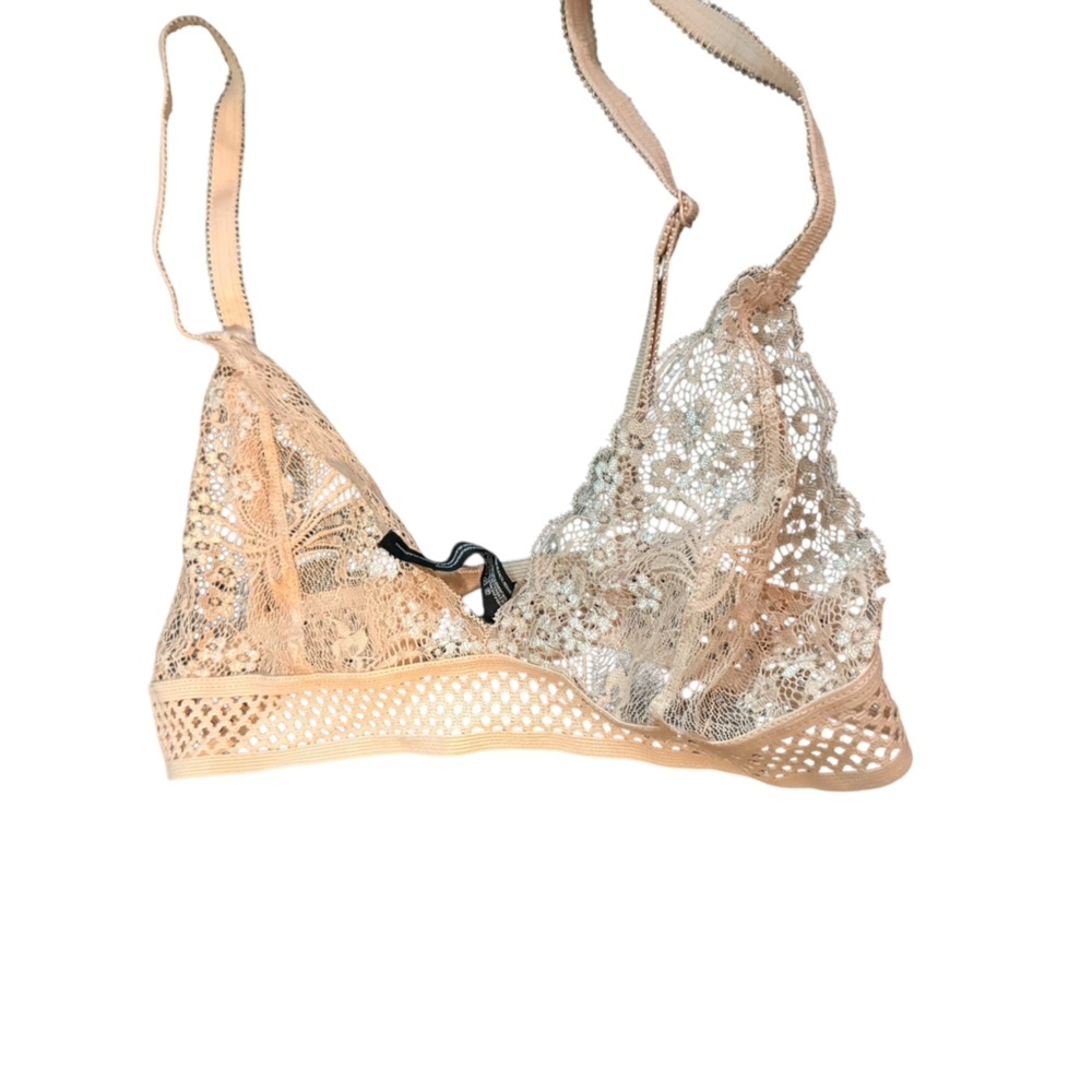 Urban outfitters lace triangle Bralette sheer feminine whimsy boho indie flirty - Picture 3 of 9